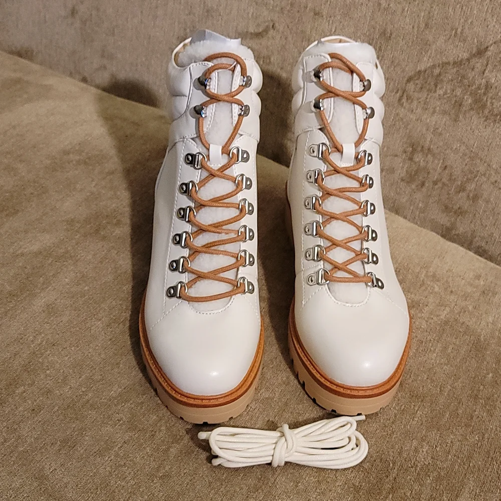 Marc Fisher MALLIE Lug Sole Sherpa Booties - Picture 3 of 16